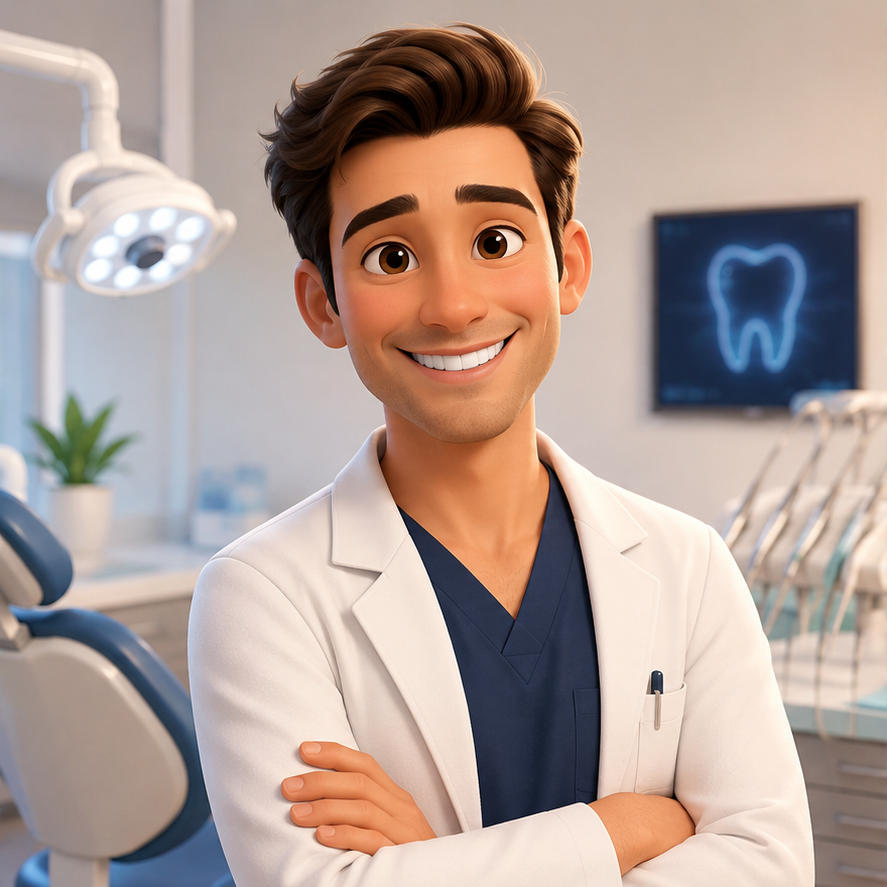 Stock portrait — Dr. Rakesh S. at the clinic
